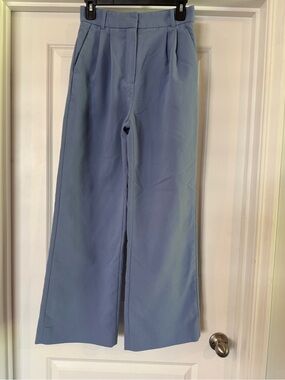 Abercrombie & Fitch Sloane Tailored Wide Leg Pant Blue size 26/2R
